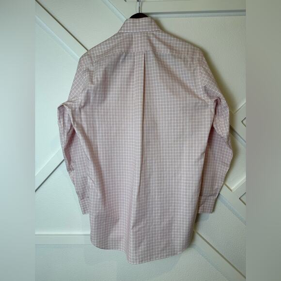Paul Fredrick Non Iron Easy Care 100% Cotton Pinpoint Button Up Shirt Size 14.5 - Picture 5 of 8